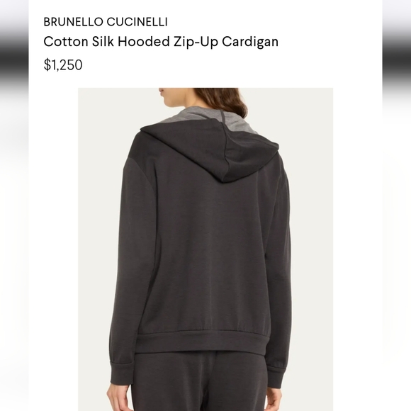 Brunello Cucinelli Cotton Silk Zip up Cardigan - Picture 3 of 7